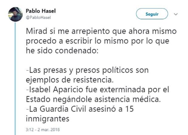 Pablo Hasel: “Mis canciones son una rabia legítima ante quienes nos están negando derechos fundamentales”: “Mis canciones son una rabia legítima ante quienes nos están negando derechos fundamentales” Pablo Hasel: “Mis canciones son una rabia legítima ante quienes nos están negando derechos fundamentales”: “Mis canciones son una rabia legítima ante quienes nos están negando derechos fundamentales”