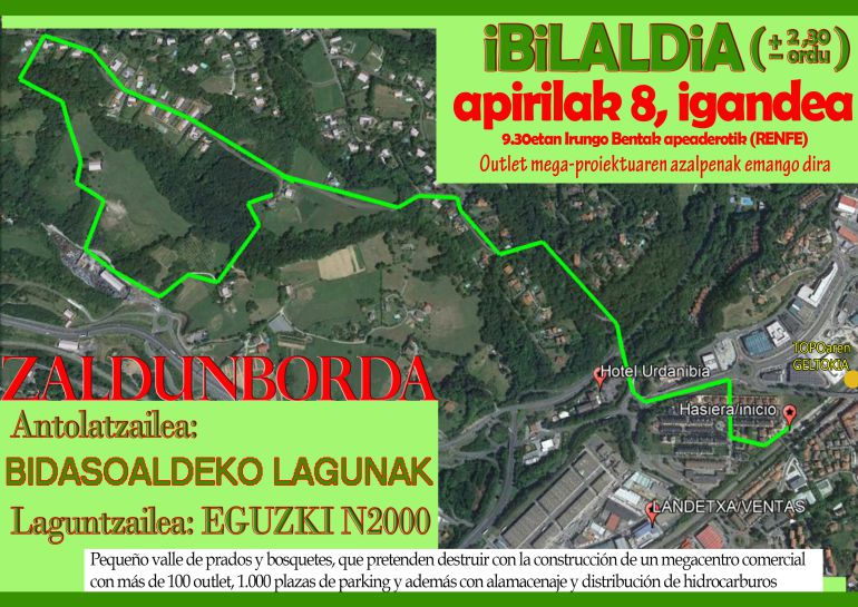Bidasoaldeko Lagunak rechaza el proyecto de Centro Comercial en Zaldunborda Bidasoaldeko Lagunak rechaza el proyecto de Centro Comercial en Zaldunborda