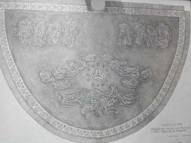 Diseño del Manto de la Paz de la Stma. Virgen de la Fuensanta, obra de Fernando Garrido Diseño del Manto de la Paz de la Stma. Virgen de la Fuensanta, obra de Fernando Garrido