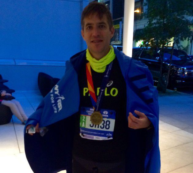 Pablo Candela tas correr en la Maraton de Nueva York en 2015 Pablo Candela tas correr en la Maraton de Nueva York en 2015