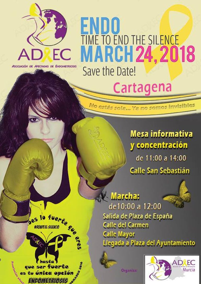 Cartagena se mueve este sábado por la Endometriosis Cartagena se mueve este sábado por la Endometriosis