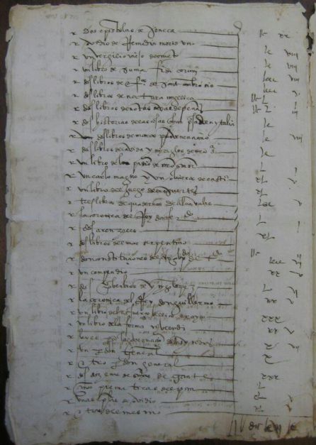 Librería de Cuenca de 1545. Librería de Cuenca de 1545.