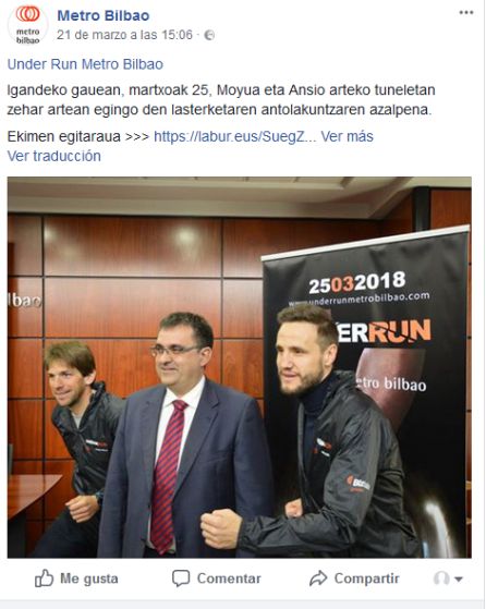 Metro Bilbao ni tiene ni tendrá Twitter para informar de sus incidencias Metro Bilbao ni tiene ni tendrá Twitter para informar de sus incidencias