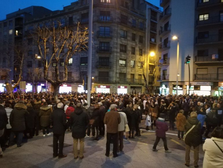 Imagen de la última parte de la manifestación. Imagen de la última parte de la manifestación.