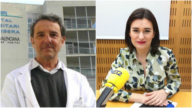 Javier Palau, gerente del departamento de Salud de La Ribera, y Carmen Montón, consellera de Sanidad Javier Palau, gerente del departamento de Salud de La Ribera, y Carmen Montón, consellera de Sanidad