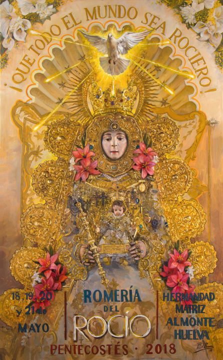 Cartel del pintor malagueño Raúl Berzosa para la Romería de Pentecostés 2018 Cartel del pintor malagueño Raúl Berzosa para la Romería de Pentecostés 2018