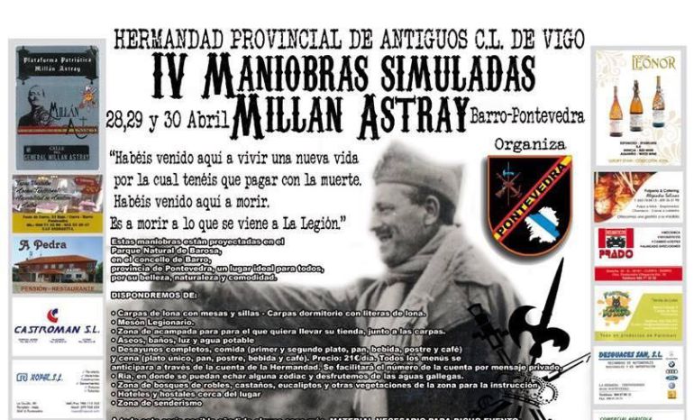 Cartel con el programa de la Hermandad de Caballeros de la Legión Cartel con el programa de la Hermandad de Caballeros de la Legión