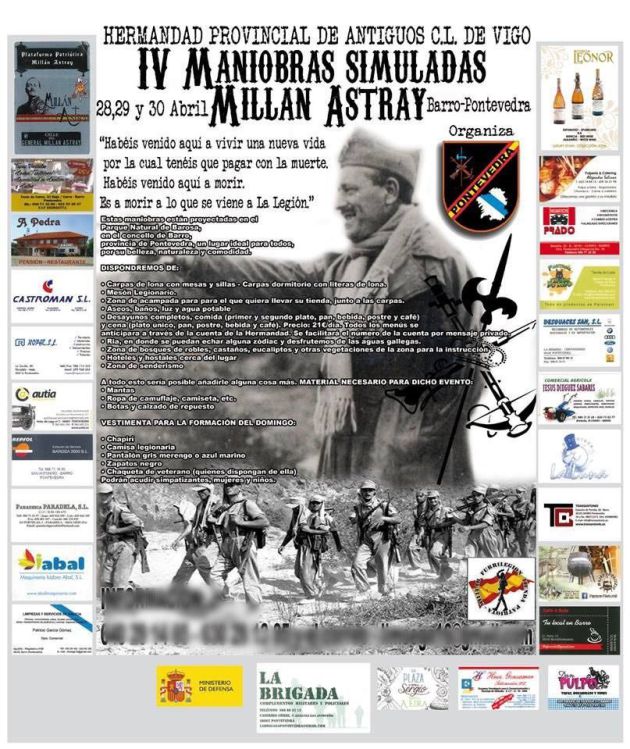 Cartel con el programa de la Hermandad de Caballeros de la Legión Cartel con el programa de la Hermandad de Caballeros de la Legión