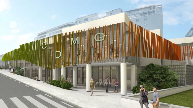 Imagen del futuro pabellón de Romil. Imagen del futuro pabellón de Romil.