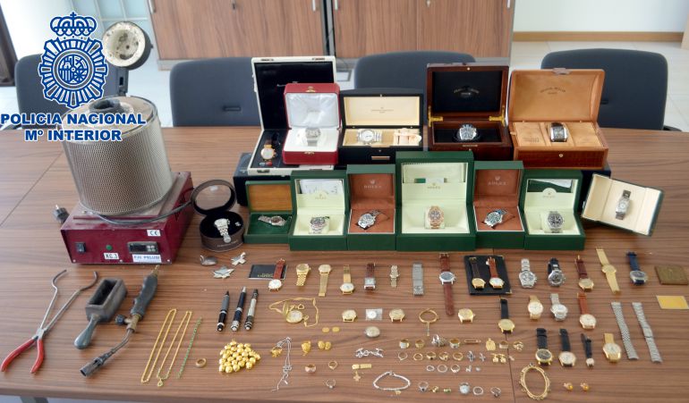 Imagen de archivo de joyas recuperadas por la Policía Nacional. Imagen de archivo de joyas recuperadas por la Policía Nacional.