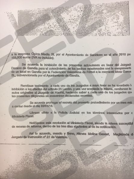 La SER desvela el auto que investiga a PSPV y Bloc La SER desvela el auto que investiga a PSPV y Bloc