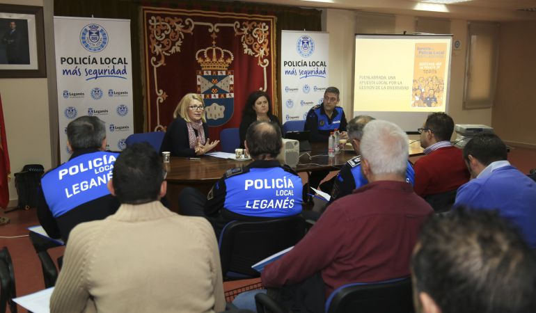 Los agentes de Leganés durante su formación Los agentes de Leganés durante su formación