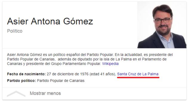 Otra mentira del presidente del PP canario: no es de La Palma sino de Bilbao: Otra mentira del presidente del PP canario: no es de La Palma sino de Bilbao Otra mentira del presidente del PP canario: no es de La Palma sino de Bilbao: Otra mentira del presidente del PP canario: no es de La Palma sino de Bilbao