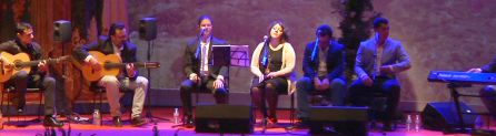Grupo de artistas, -músicos y cantantes- durante el pregón Grupo de artistas, -músicos y cantantes- durante el pregón