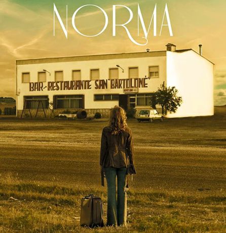 Detalle del cartel de la película 'Norma' con la imagen del bar El Descanso de La Almarcha. Detalle del cartel de la película 'Norma' con la imagen del bar El Descanso de La Almarcha.