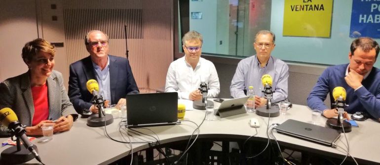Lorena Ruíz-Huerta, Ángel Gabilondo, Enrique Ossorio e Ignacio Aguado durante el debate en La Ventana de Madrid Lorena Ruíz-Huerta, Ángel Gabilondo, Enrique Ossorio e Ignacio Aguado durante el debate en La Ventana de Madrid