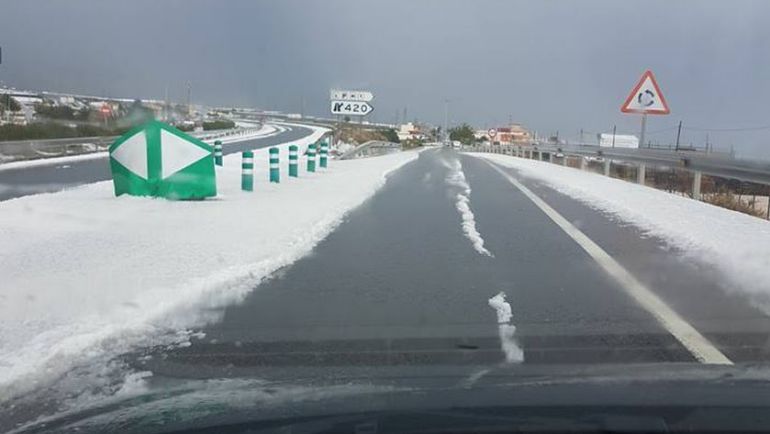 Temporal de lluvia, nieve y granizo en la provincia de Almería. Temporal de lluvia, nieve y granizo en la provincia de Almería.
