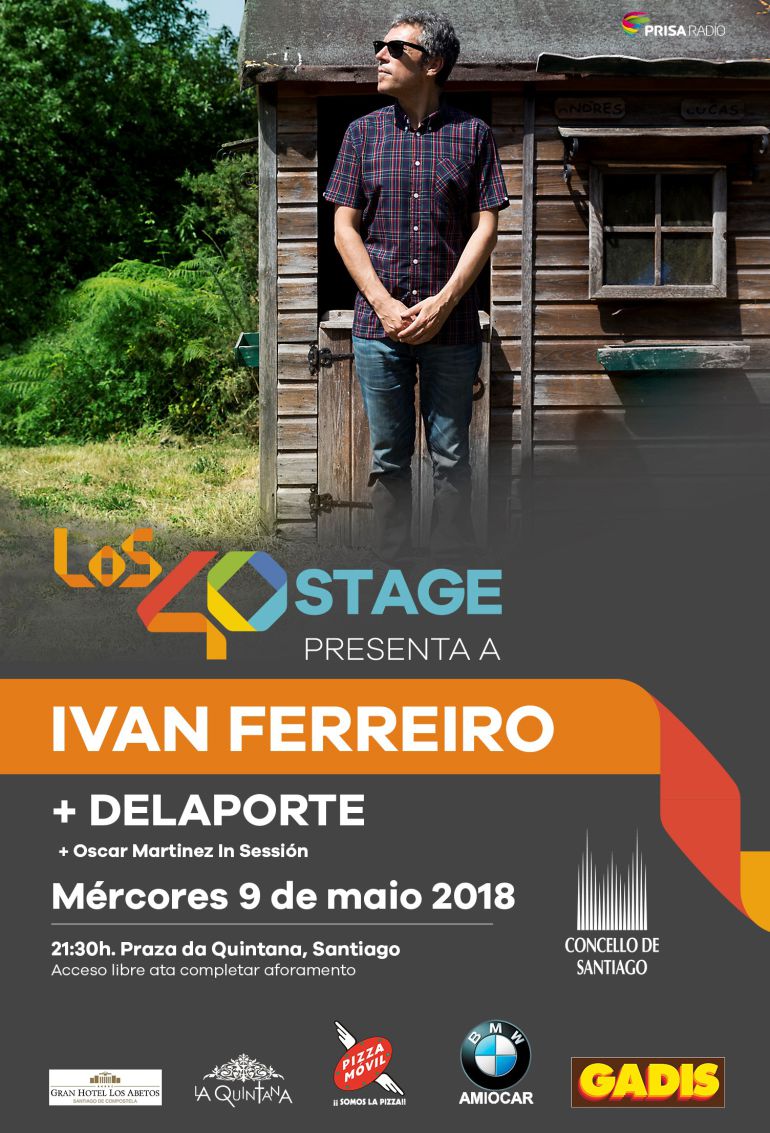 Iván Ferreiro y Delaporte, protagonistas de la Ascensión 2018 en Santiago con Los40 Iván Ferreiro y Delaporte, protagonistas de la Ascensión 2018 en Santiago con Los40