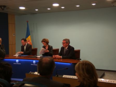 Signatura del conveni entre el Govern i la Comunitat de Sant Egidi per obrir un corredor humanitari fins a Andorra per acollir refugiats sirians.