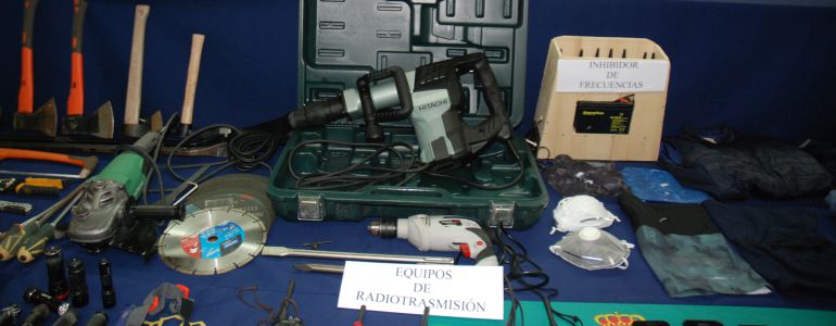 Material incautado en una detenciçon Material incautado en una detenciçon