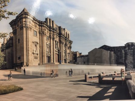 Recreació de la plaça que es proposa per a la façana principal de la Catedral de Tortosa. Recreació de la plaça que es proposa per a la façana principal de la Catedral de Tortosa.