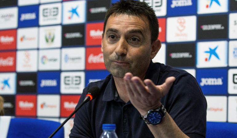 El técnico del CD Leganés, Asier Garitano, durante la rueda de prensa de esta mañana El técnico del CD Leganés, Asier Garitano, durante la rueda de prensa de esta mañana