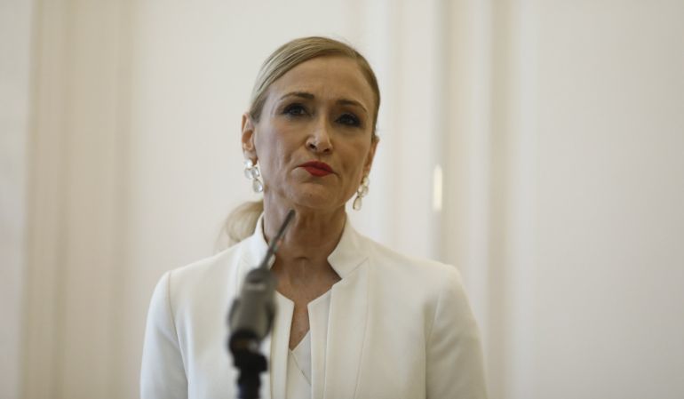 Rueda de prensa de Cristina Cifuentes en la que ha anunciado su dimisión Rueda de prensa de Cristina Cifuentes en la que ha anunciado su dimisión