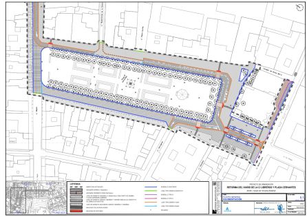 Alcalá de Henares. Obras públicas.: Nueva Plaza de Cervantes Alcalá de Henares. Obras públicas.: Nueva Plaza de Cervantes