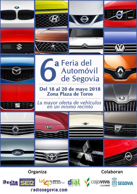 Cartel de la 6ª Feria del Automóvil de Segovia 2018 Cartel de la 6ª Feria del Automóvil de Segovia 2018