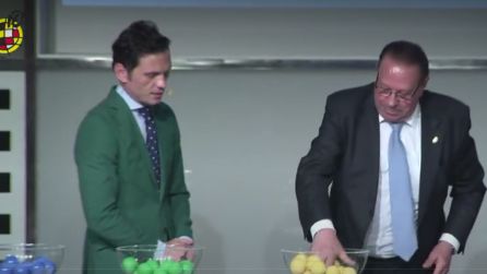 El presidente de l Arandina, Pedro García, participó en el sorteo. El presidente de l Arandina, Pedro García, participó en el sorteo.