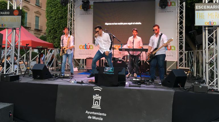 Actuación del grupo The Merchants en Actúa Murcia 2018 Actuación del grupo The Merchants en Actúa Murcia 2018