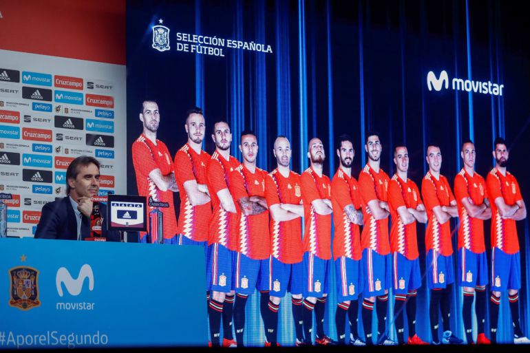 Lopetegui dando la lista de convocados para Rusia 2018 Lopetegui dando la lista de convocados para Rusia 2018