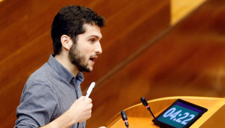 El portavoz de Podemos, Antonio Estañ El portavoz de Podemos, Antonio Estañ