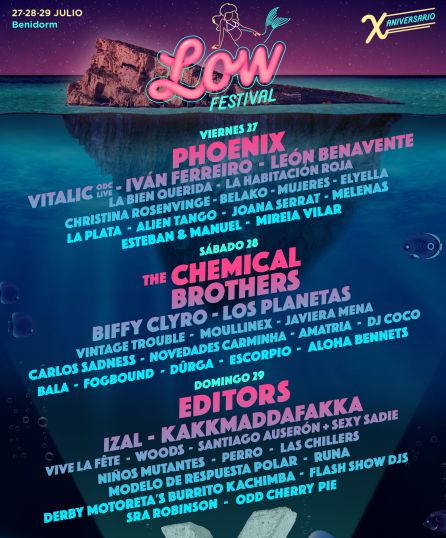 Cartel por días del Low Festival 2018 Cartel por días del Low Festival 2018