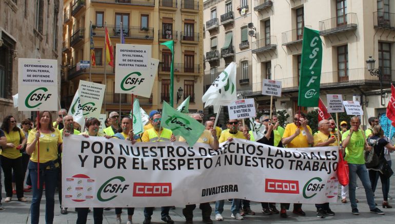 La protesta de esta mañana para reclamar dignidad a la profesión La protesta de esta mañana para reclamar dignidad a la profesión