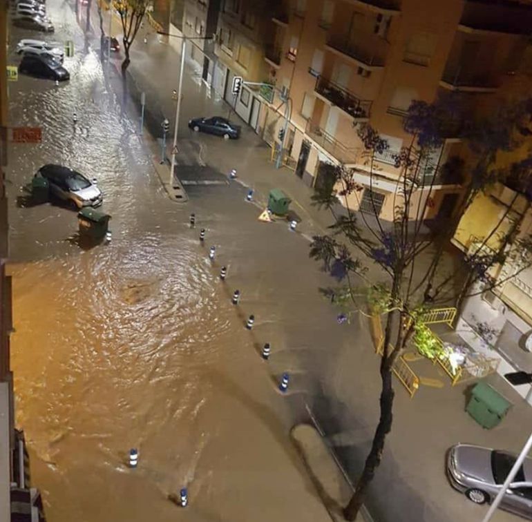 Imagen de las lluvias este sábado en Novelda Imagen de las lluvias este sábado en Novelda