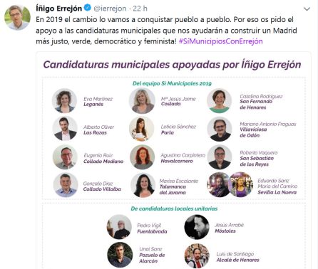 La dirección de Podemos en Madrid "sorprendida" y "decepcionada" con Errejón La dirección de Podemos en Madrid "sorprendida" y "decepcionada" con Errejón