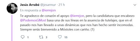 La dirección de Podemos en Madrid "sorprendida" y "decepcionada" con Errejón La dirección de Podemos en Madrid "sorprendida" y "decepcionada" con Errejón