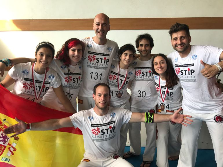 La delegación soriana, con las tres medallistas de bronce, en el Europeo. La delegación soriana, con las tres medallistas de bronce, en el Europeo.
