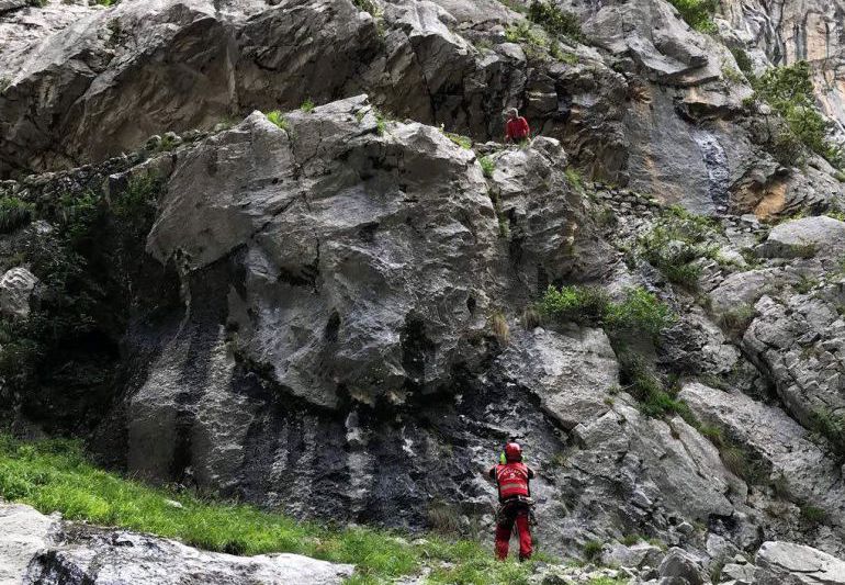 Zona de la ruta del Cares donde se produjo el accidente Zona de la ruta del Cares donde se produjo el accidente