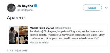 "Pepito" aparece en la nueva entrega de Parque Jurásico, según su director "Pepito" aparece en la nueva entrega de Parque Jurásico, según su director