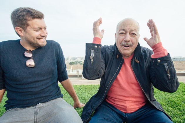Vicente Hipólito (hijo) y Vicente Hipolito Díaz-Pacheco en la avenida de Alicante que lleva su nombre Vicente Hipólito (hijo) y Vicente Hipolito Díaz-Pacheco en la avenida de Alicante que lleva su nombre
