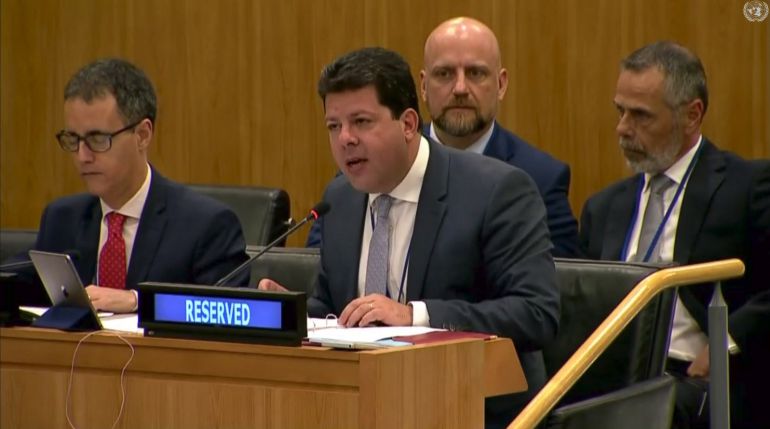 El Ministro principal de Gibraltar, Fabián Picardo, interviene ante el Comité de descolonización de la ONU El Ministro principal de Gibraltar, Fabián Picardo, interviene ante el Comité de descolonización de la ONU