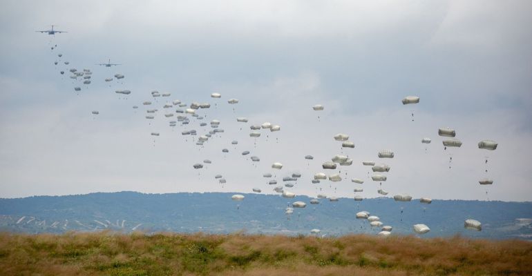 Los militares se encontraban realizando ejercicios en el campo de maniobras de San Gregorio Los militares se encontraban realizando ejercicios en el campo de maniobras de San Gregorio