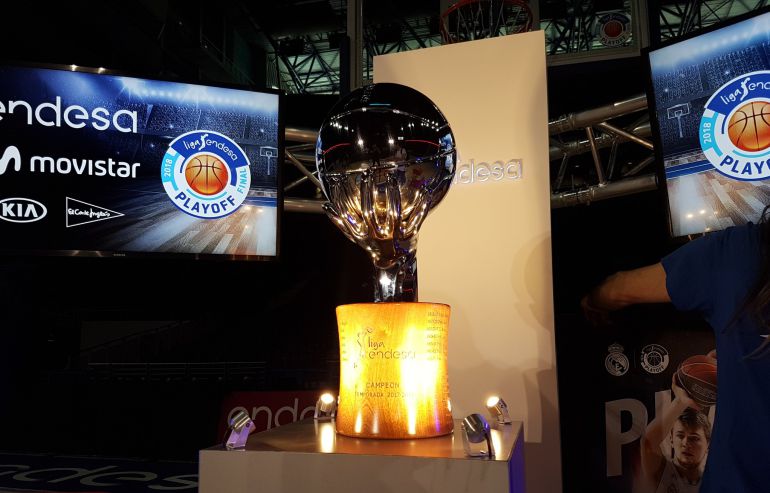 Trofeo de campeón de liga de la presente temporada. Trofeo de campeón de liga de la presente temporada.