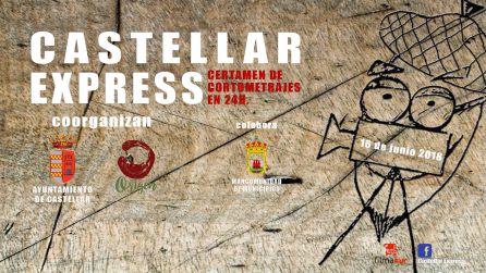 Cartel anunciador del certamen de cortometrajes Castellar Express Cartel anunciador del certamen de cortometrajes Castellar Express