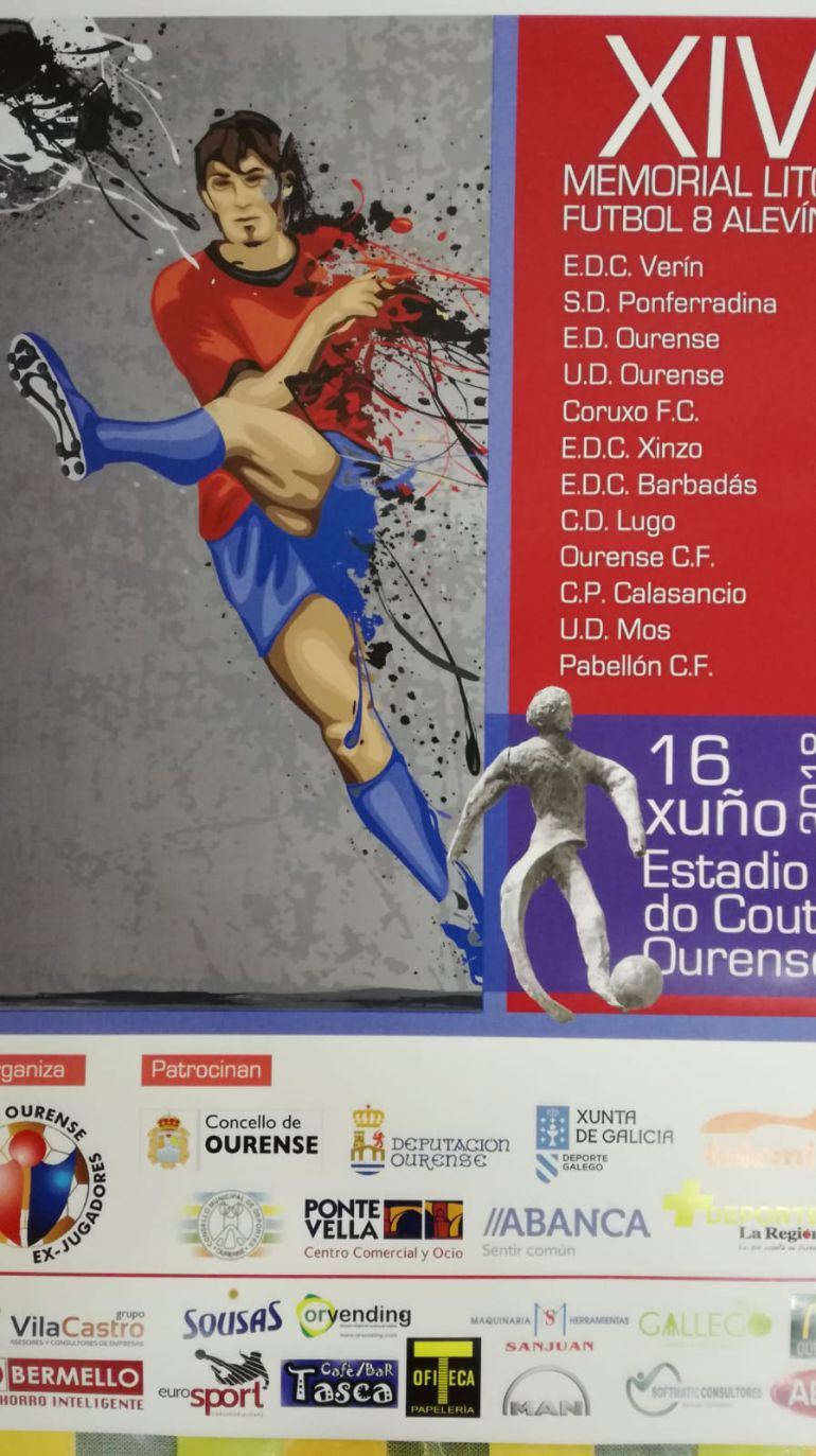 O próximo sábado día 16 de xunio, no campo do Couto, celebrarase a XIV edición do Memorial Lito de Fútbol 8 Alevín O próximo sábado día 16 de xunio, no campo do Couto, celebrarase a XIV edición do Memorial Lito de Fútbol 8 Alevín