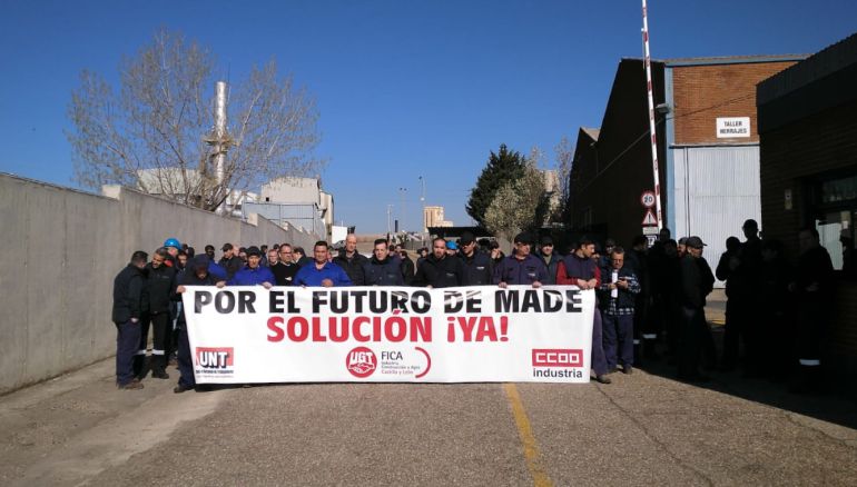 Protesta de los trabajadores de Made, que cuenta con una plantilla de unos 100 empleados Protesta de los trabajadores de Made, que cuenta con una plantilla de unos 100 empleados