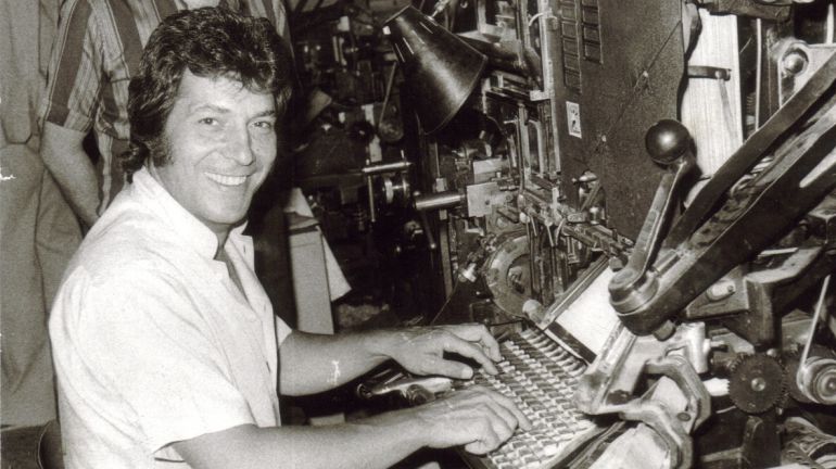 El actor Sancho Gracia en las instalaciones de 'Diario de Cuenca' en 1978. El actor Sancho Gracia en las instalaciones de 'Diario de Cuenca' en 1978.