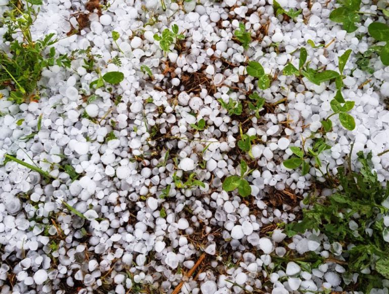 Granizada caída en Villadepalos Granizada caída en Villadepalos